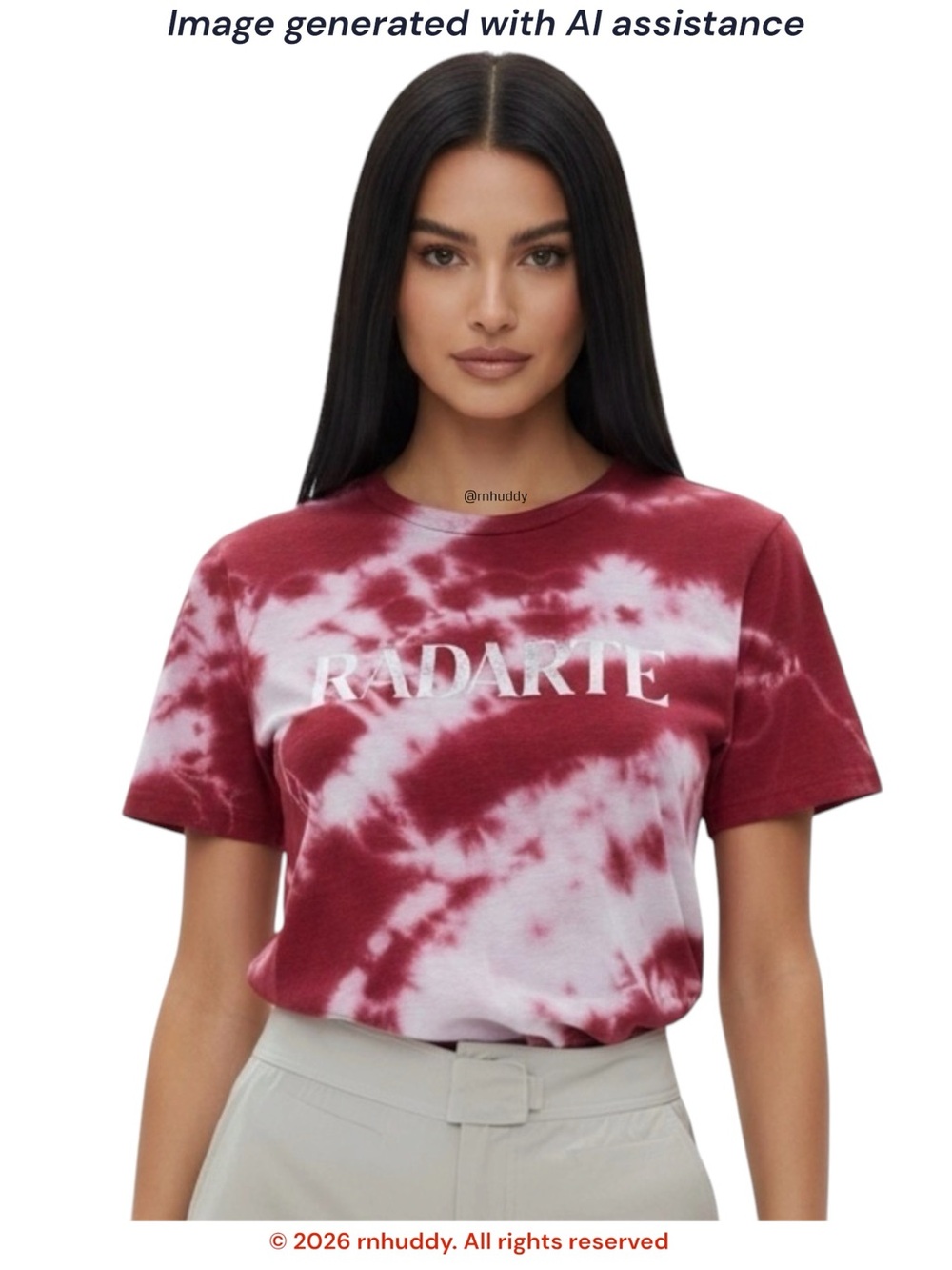 Rodarte XS Radarte red tie dye tee